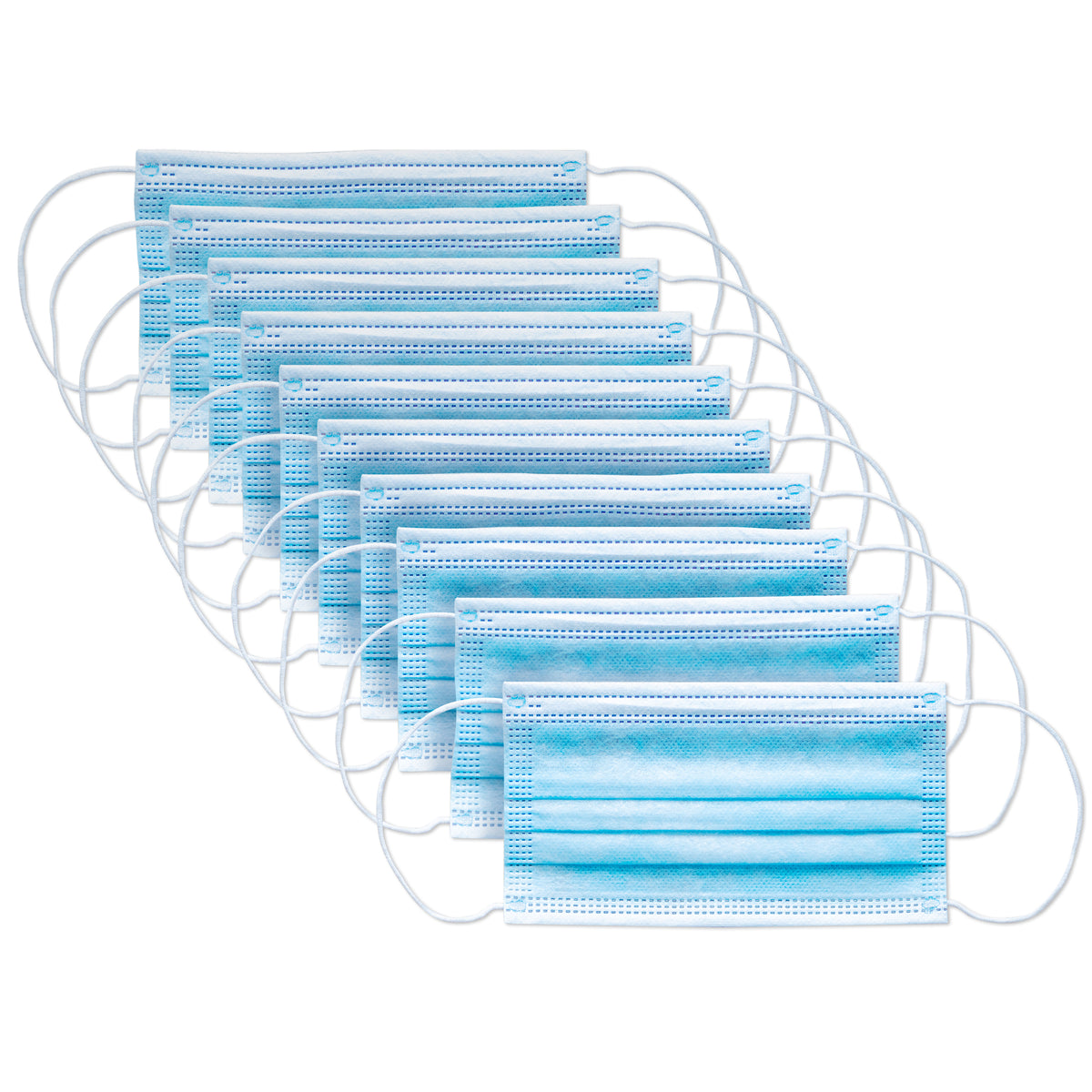 OTTO CAP® 3-Ply Disposable Earloop Face Masks – 10pc Travel Packs (100 Pieces / Box) OTTO 174-1332