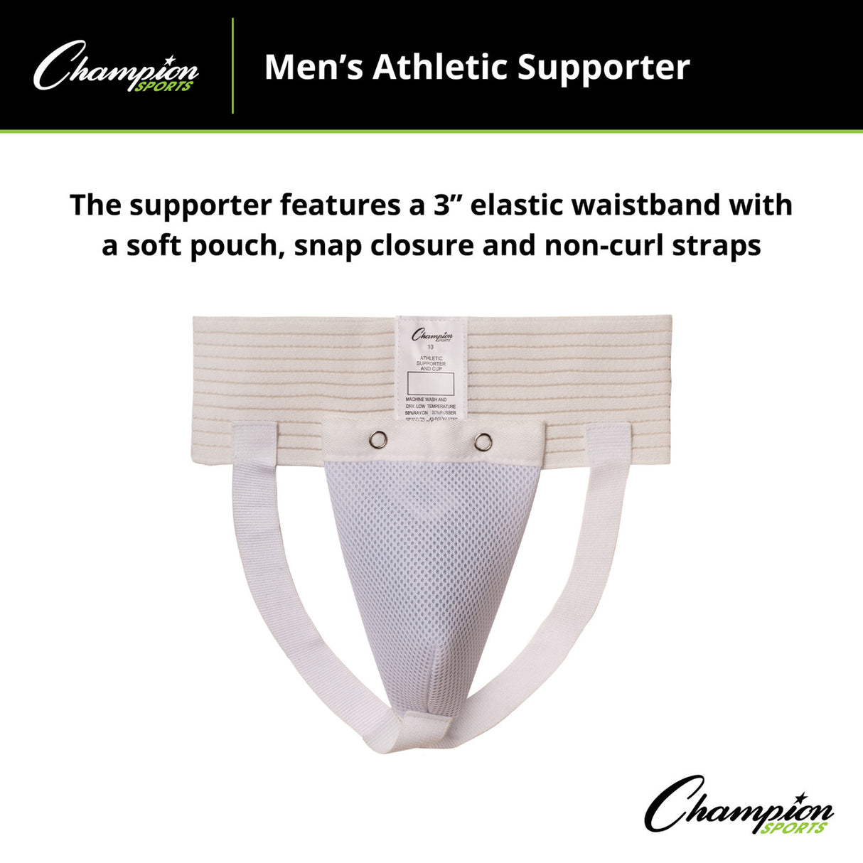 Champion Sports ATHLETIC SUPPORTER, MENS MEDIUM