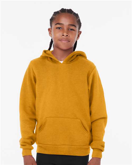 Bella + Canvas 3719Y Youth Sponge Fleece Hoodie Sweatshirt