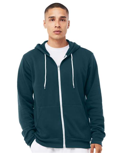 Bella + Canvas 3739 Unisex Sponge Fleece Full-Zip Hoodie Sweatshirt