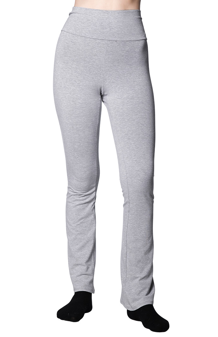 Royal Apparel 1004 Women's Cotton Spandex Yoga Pant - Heather Grey
