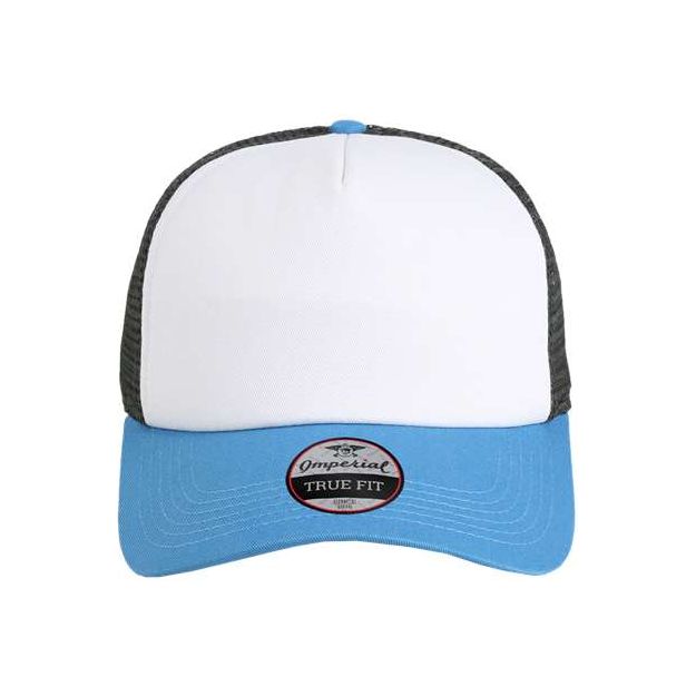 Imperial North Country Trucker Cap - Imperial 1287 Imperial White/ Nassau/ Charcoal Adjustable