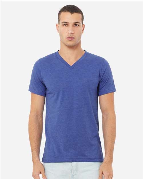 BELLA + CANVAS Unisex Heather CVC V-Neck Tee - BELLA + CANVAS 3005CVC