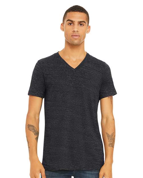 BELLA + CANVAS Unisex Textured Jersey V-Neck Tee - BELLA + CANVAS 3655