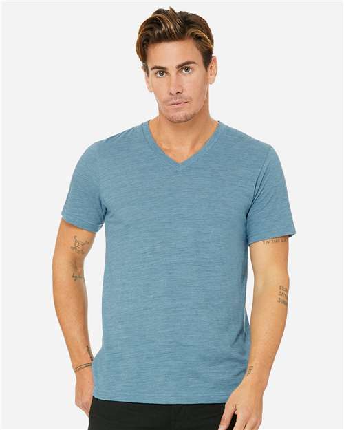 BELLA + CANVAS Unisex Textured Jersey V-Neck Tee - BELLA + CANVAS 3655