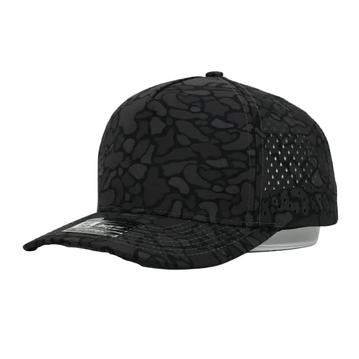 1010 Hats 615 5 - Panel Dryfit Performance Hat BLACKOUT CAMO Adjustable Hats