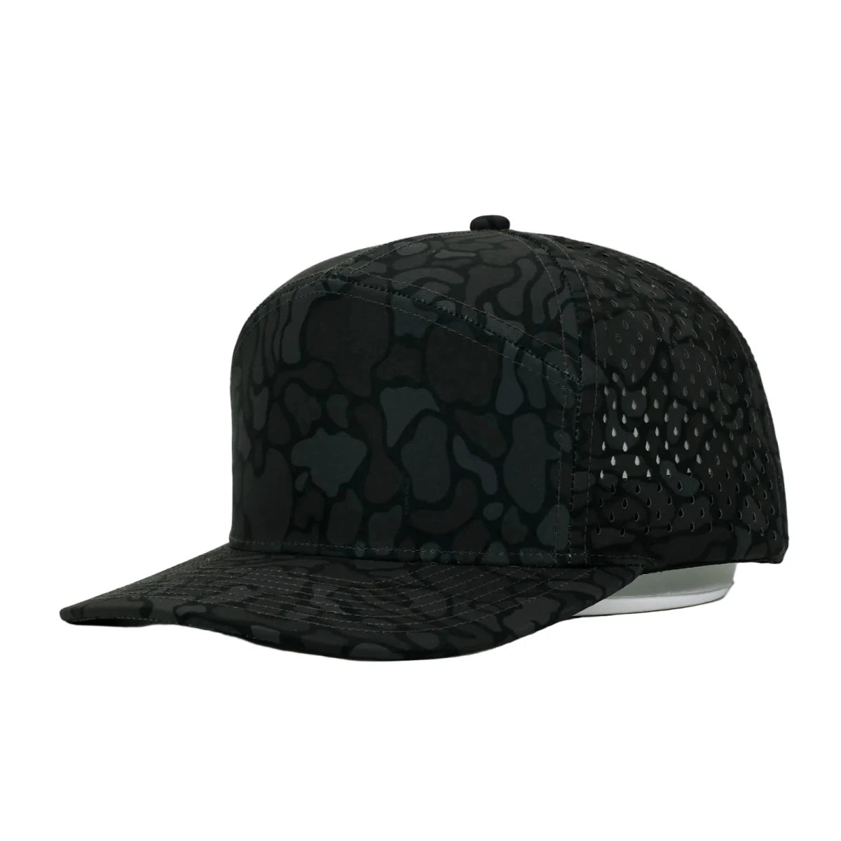 1010 Hats 617 7 - Panel Dryfit Performance Hat BLACKOUT CAMO Adjustable Hats