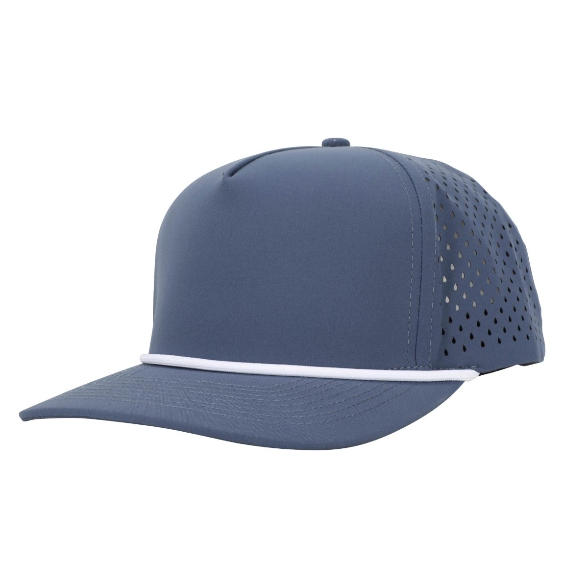 1010 Hats R615 5 - Panel Rope Dryfit Performance Hat DEEP BLUE R: WHITE Adjustable Hats