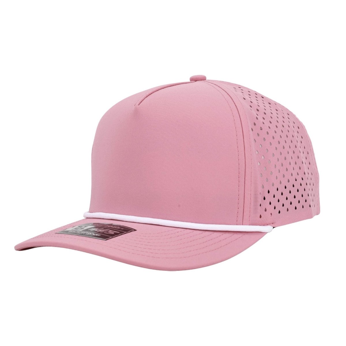 1010 Hats R615 5 - Panel Rope Dryfit Performance Hat PINK R: WHITE Adjustable Hats