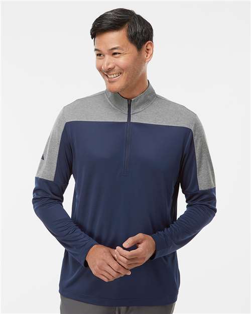 Adidas Men's Ultimate365 Lightweight Colorblocked Quarter-Zip Pullover - Adidas A552