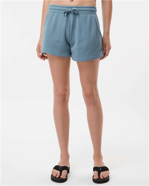 Independent Trading Co. PRM20SRT Women's Lightweight California Wave Wash Fleece Shorts | Wholesale Women's Shorts