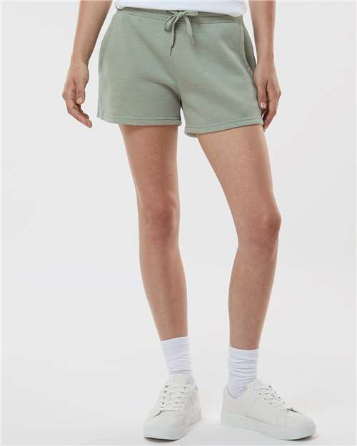 Independent Trading Co. PRM20SRT Women's Lightweight California Wave Wash Fleece Shorts | Wholesale Women's Shorts