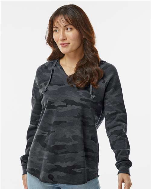 Independent Trading Co. Women’s Lightweight California Wave Wash Hooded Sweatshirt - Independent Trading Co. PRM2500