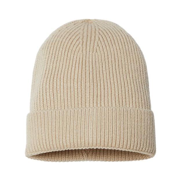 Atlantis Headwear Sustainable Fine Rib Cuffed Beanie - Atlantis Headwear ANDY Atlantis Headwear Light Beige One Size