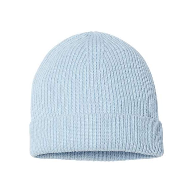 Atlantis Headwear Sustainable Fine Rib Cuffed Beanie - Atlantis Headwear ANDY Atlantis Headwear Light Blue One Size