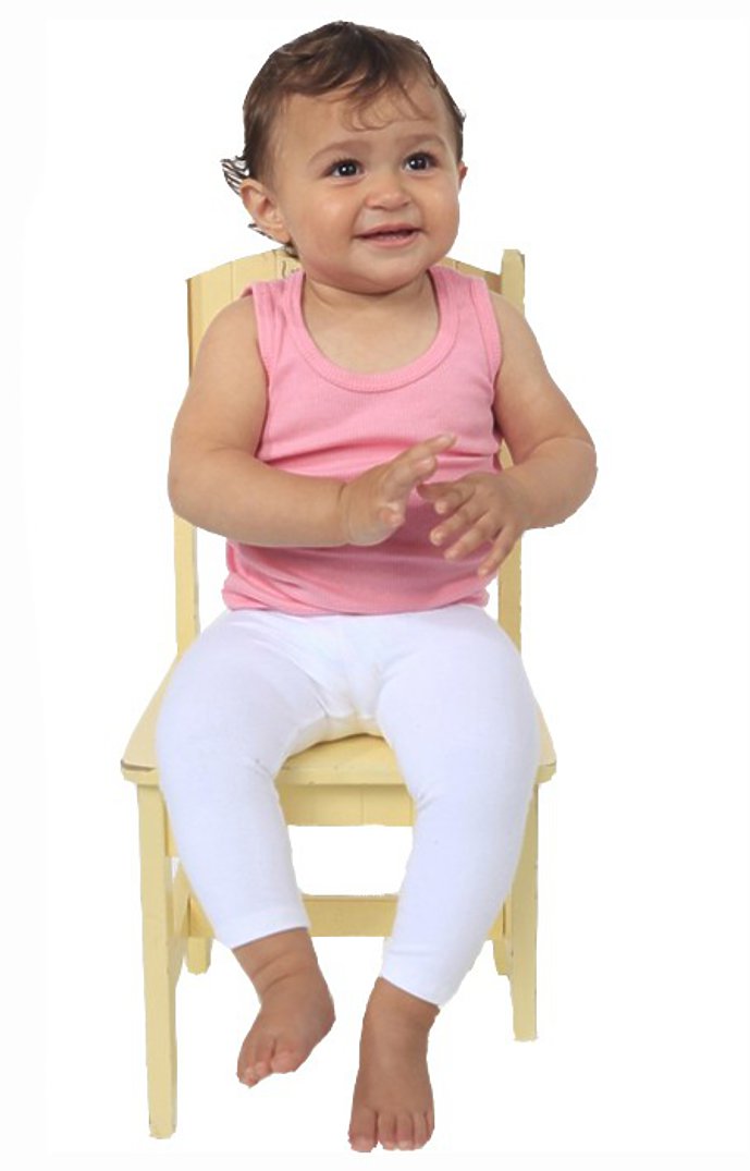Royal Apparel 1037 Infant Cotton Spandex Leggings - White