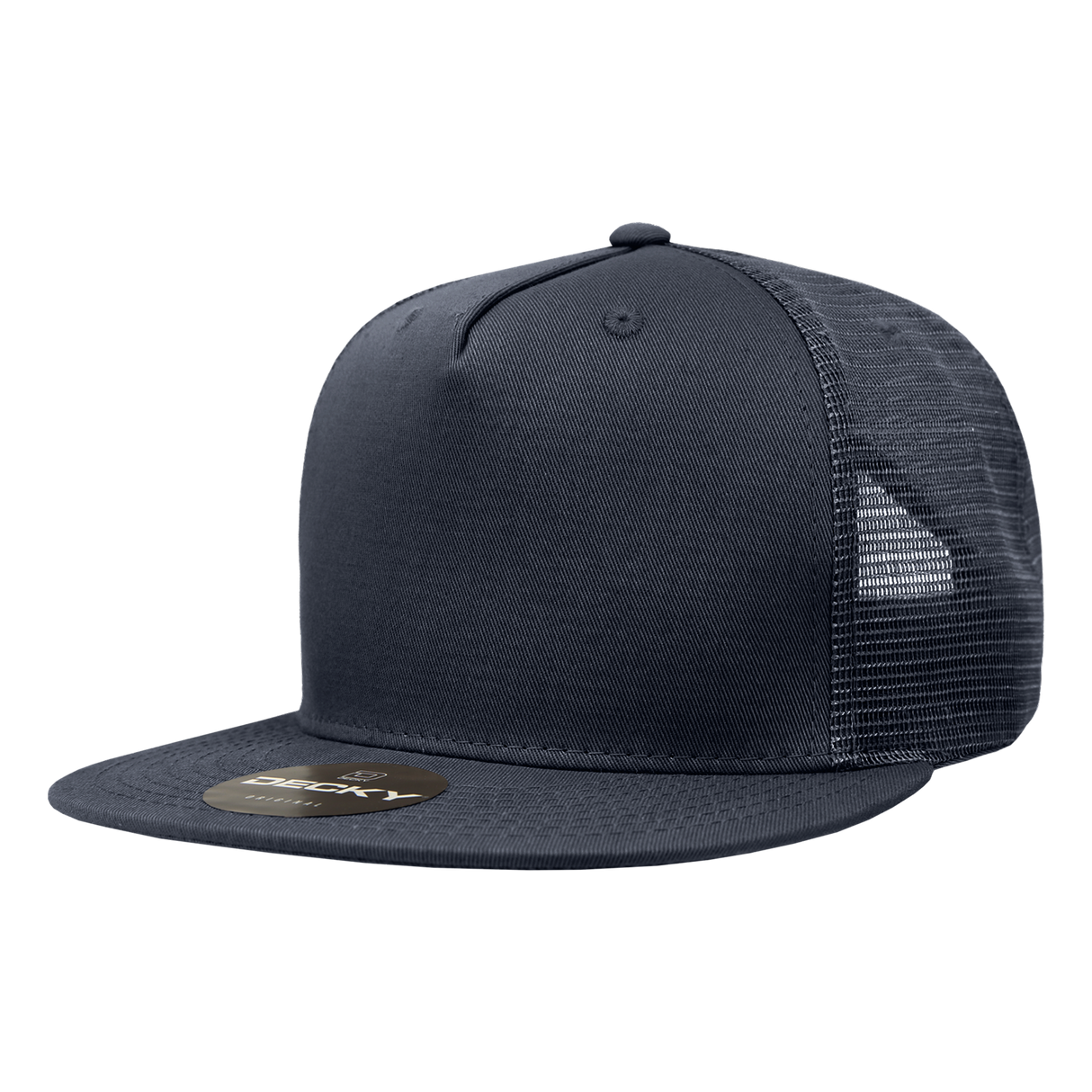 Decky 5 Panel High Profile Structured Cotton Blend Trucker | Decky 1040