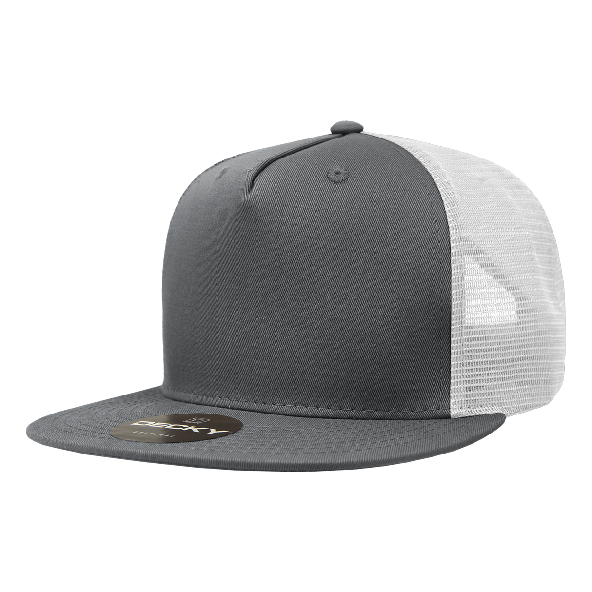 Decky 5 Panel High Profile Structured Cotton Blend Trucker | Decky 1040
