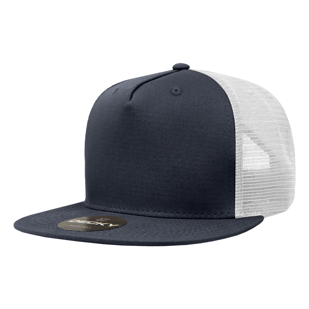 Decky 5 Panel High Profile Structured Cotton Blend Trucker | Decky 1040