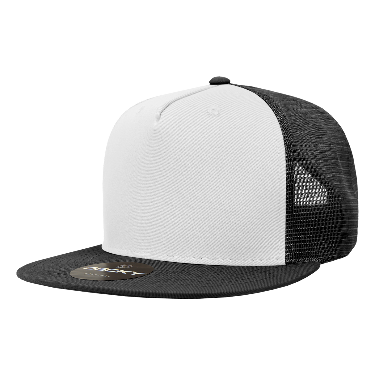 Decky 5 Panel High Profile Structured Cotton Blend Trucker | Decky 1040