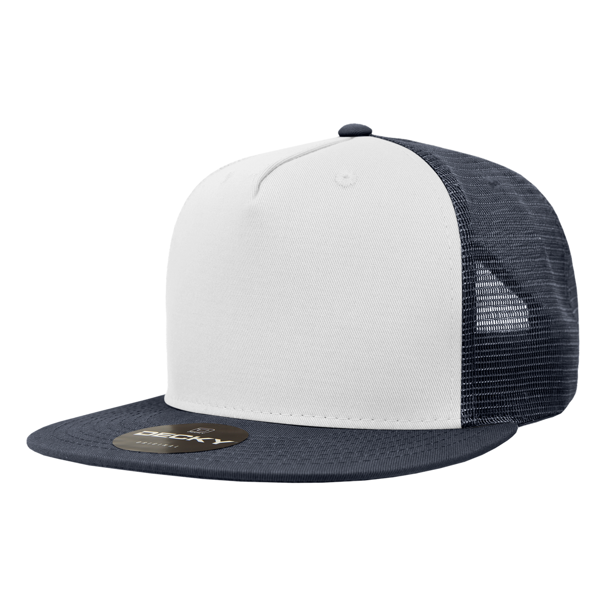 Decky 5 Panel High Profile Structured Cotton Blend Trucker | Decky 1040
