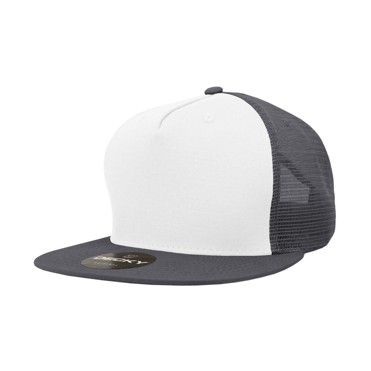 Decky 5 Panel High Profile Structured Cotton Blend Trucker | Decky 1040