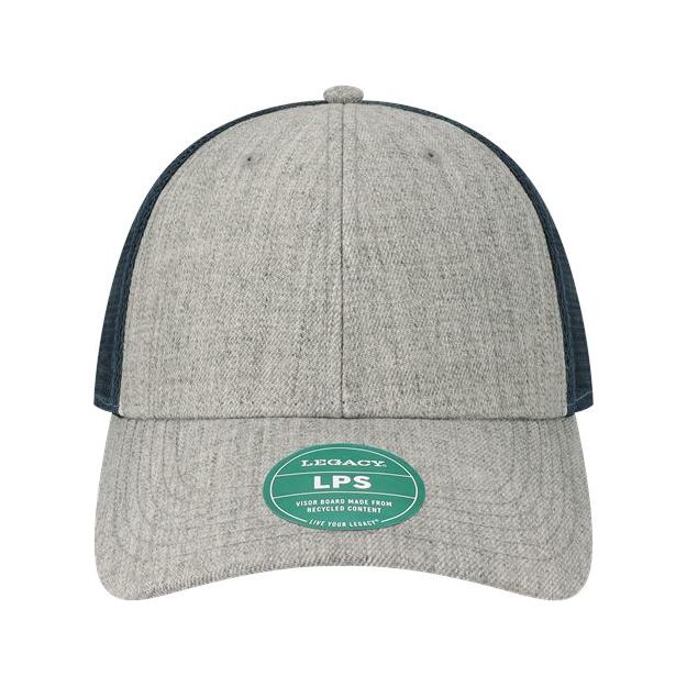 LEGACY Lo-Pro Snapback Trucker Cap - LEGACY LPS LEGACY Heather Grey/ Navy Adjustable