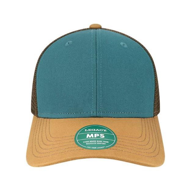LEGACY Mid-Pro Snapback Trucker Cap - LEGACY MPS LEGACY Marine/ Camel/ Brown Adjustable