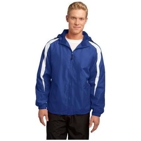 Fleece-Lined Colorblock Jacket DRI-EQUIP Large True Royal/White