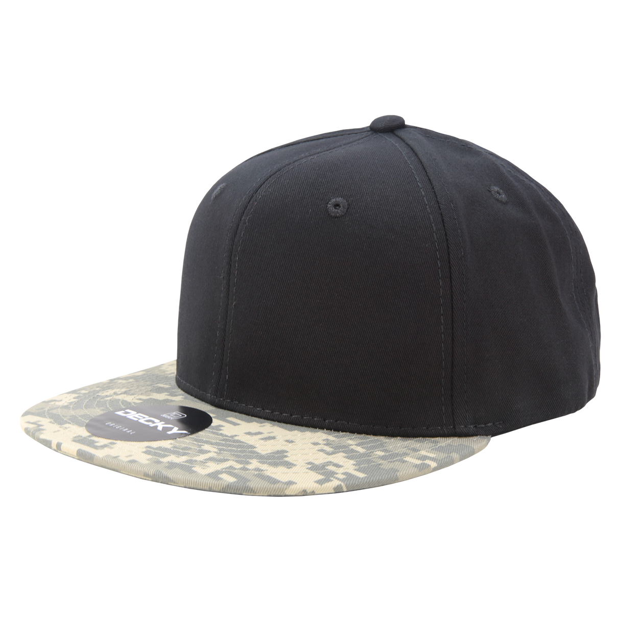 Decky 6 Panel High Profile Structured Camo Snapback | Decky 1047