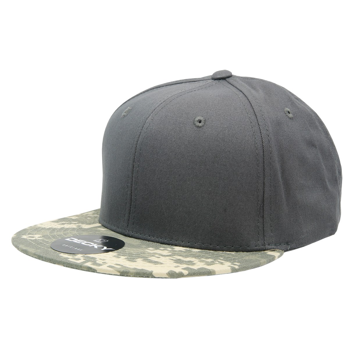 Decky 6 Panel High Profile Structured Camo Snapback | Decky 1047