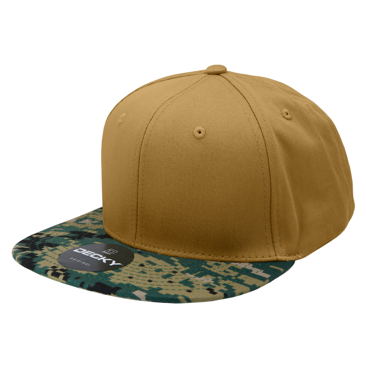 Decky 6 Panel High Profile Structured Camo Snapback | Decky 1047