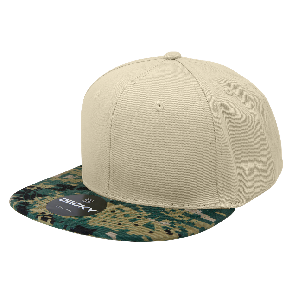 Decky 6 Panel High Profile Structured Camo Snapback | Decky 1047