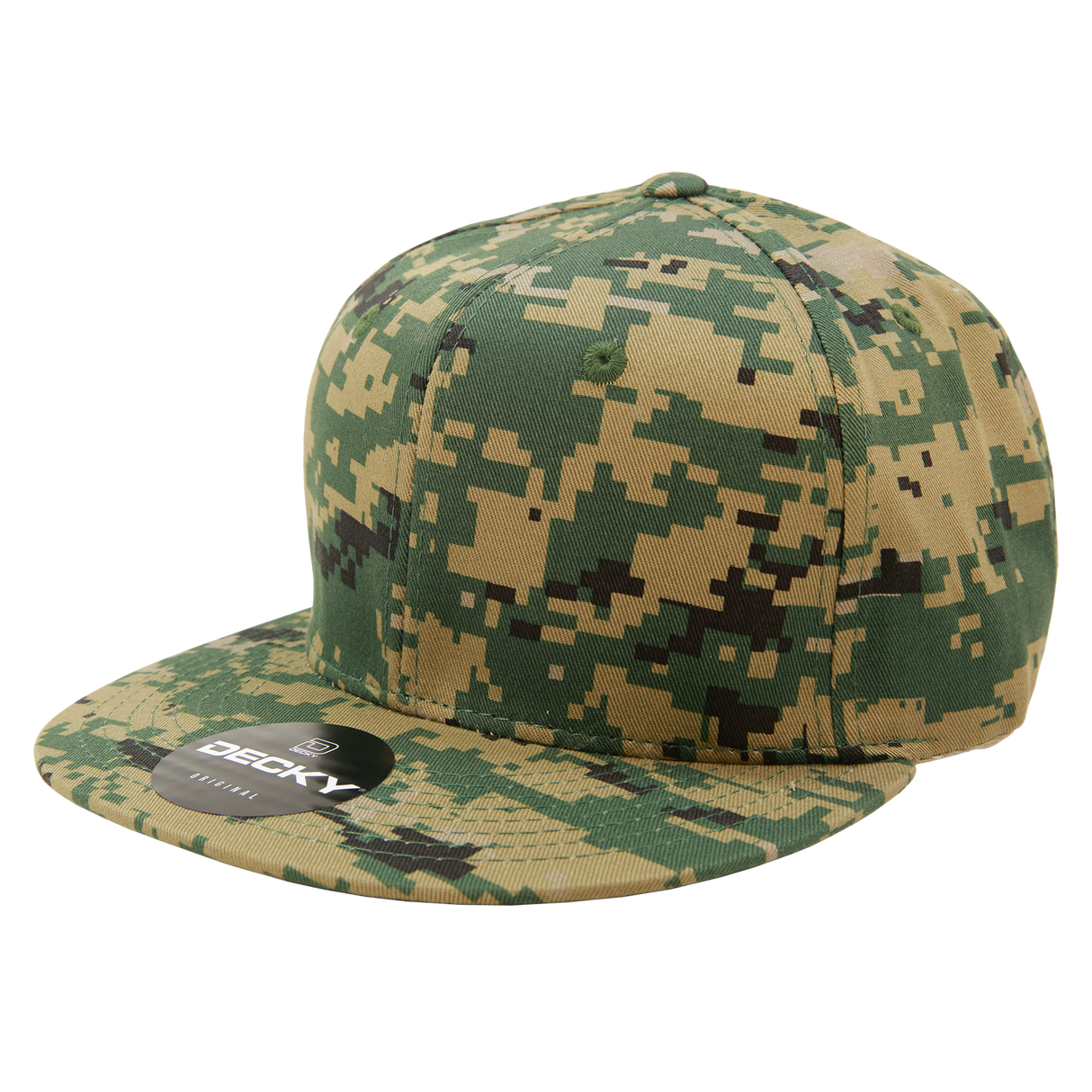 Decky 6 Panel High Profile Structured Camo Snapback | Decky 1047