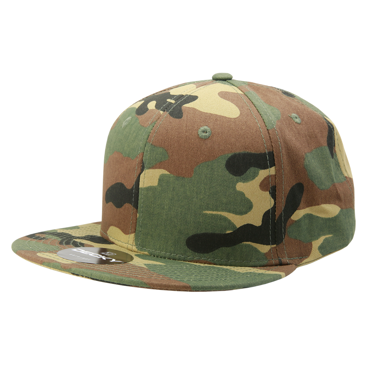 Decky 6 Panel High Profile Structured Camo Snapback | Decky 1047