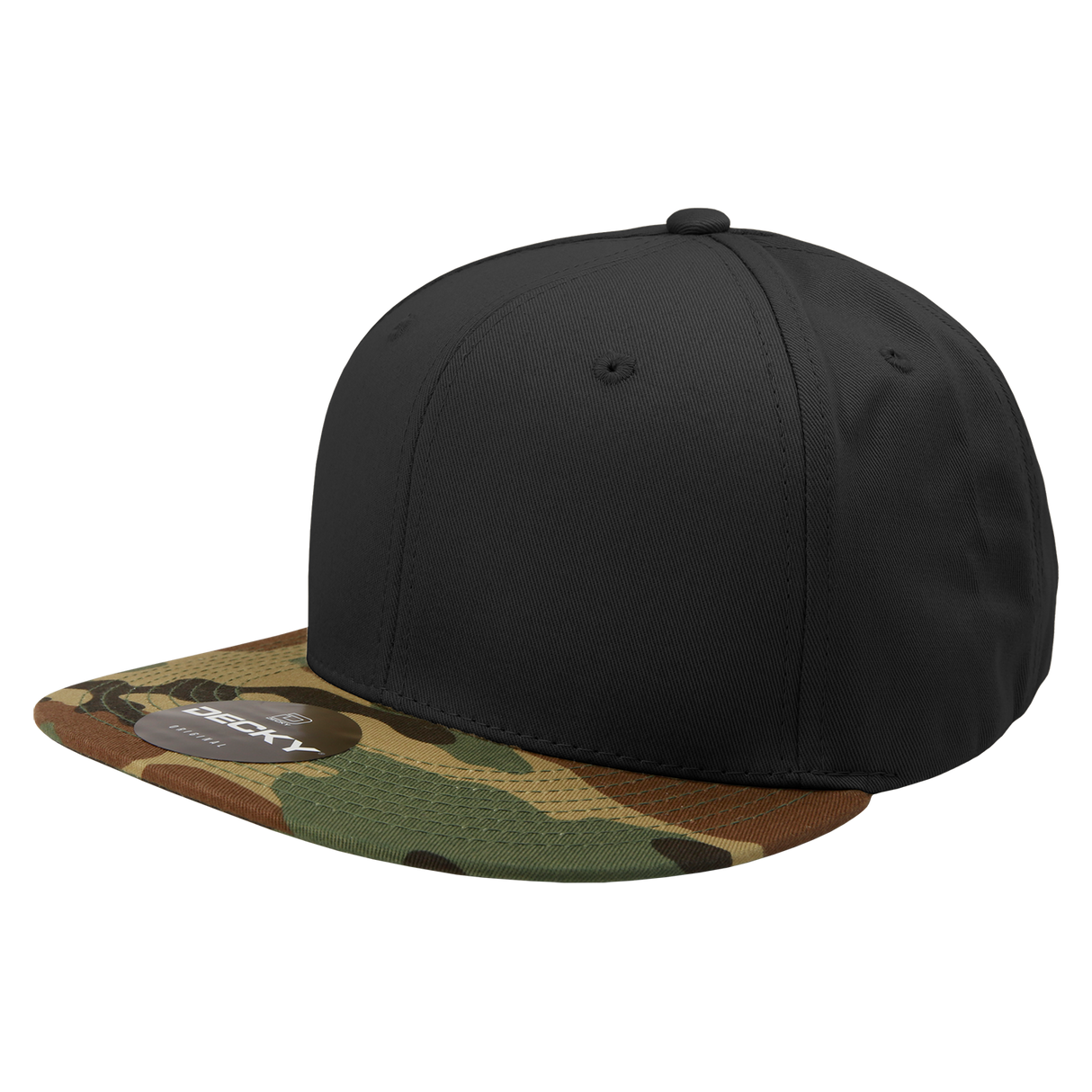 Decky 6 Panel High Profile Structured Camo Snapback | Decky 1047