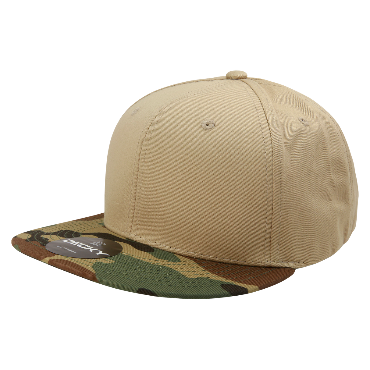 Decky 6 Panel High Profile Structured Camo Snapback | Decky 1047