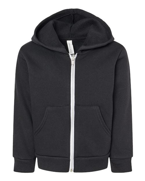 Bella + Canvas 3739T Toddler Sponge Fleece Full-Zip Hoodie Sweatshirt