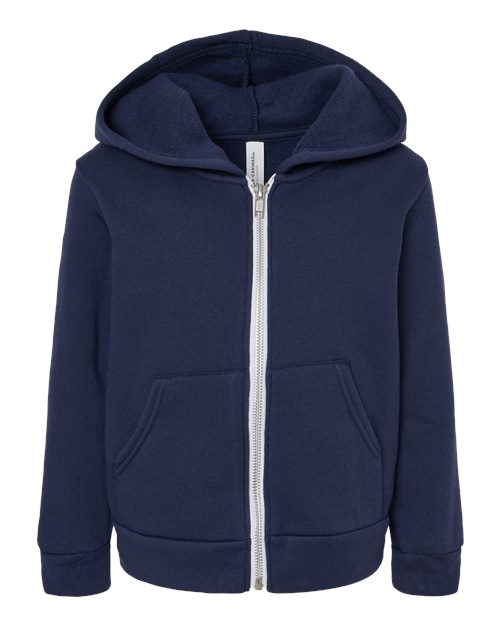 Bella + Canvas 3739T Toddler Sponge Fleece Full-Zip Hoodie Sweatshirt