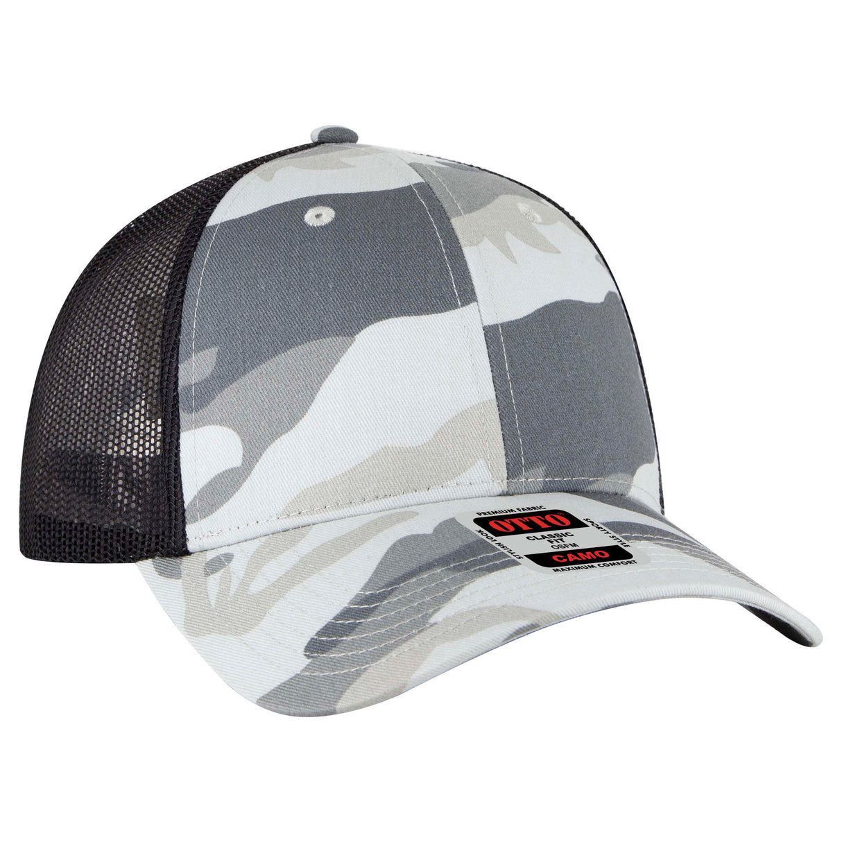 OTTO CAP® Camouflage 6 Panel Low Profile Mesh Back Trucker Hat OTTO 105-1247