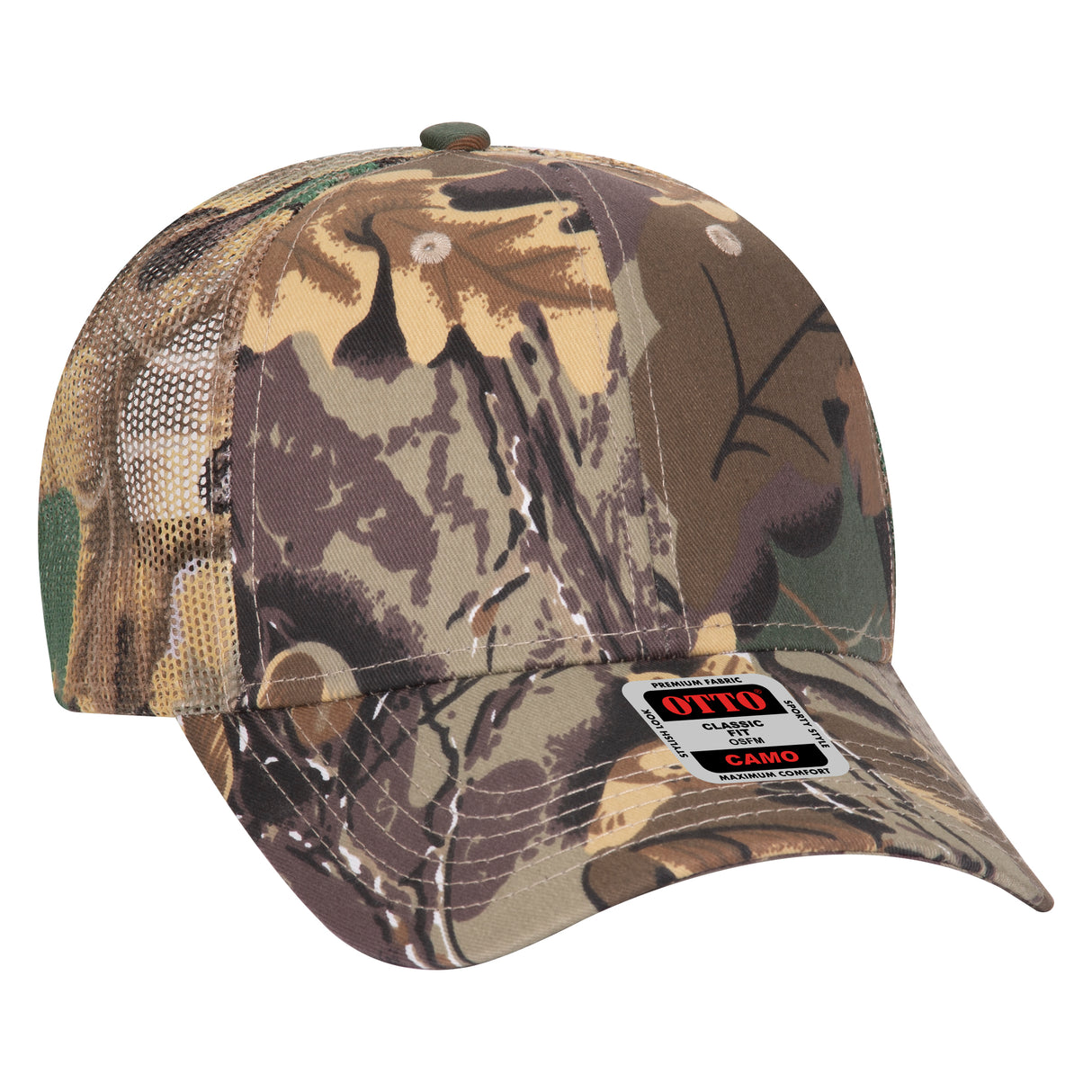 OTTO CAP® Camouflage 6 Panel Low Profile Mesh Back Trucker Hat OTTO 105-751