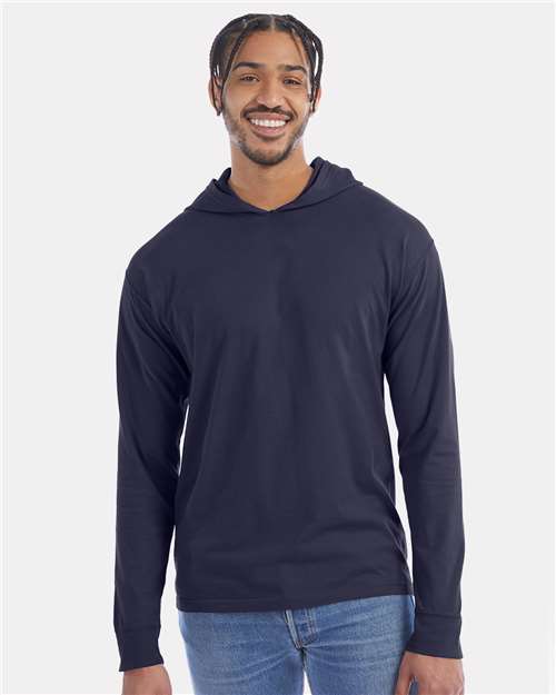 ComfortWash by Hanes Unisex Garment-Dyed Jersey Hooded Long Sleeve T-Shirt - ComfortWash by Hanes GDH280