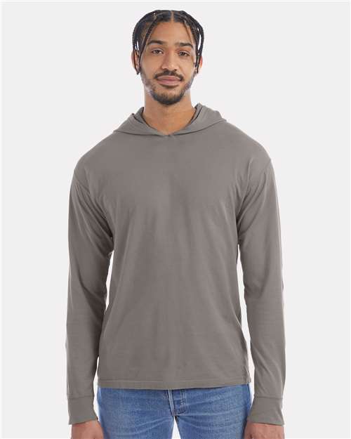 ComfortWash by Hanes Unisex Garment-Dyed Jersey Hooded Long Sleeve T-Shirt - ComfortWash by Hanes GDH280