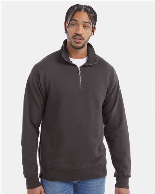 ComfortWash by Hanes Unisex Garment-Dyed Quarter-Zip Sweatshirt - ComfortWash by Hanes GDH425