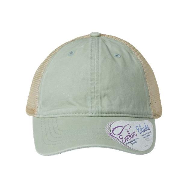Infinity Her Women's Washed Mesh-Back Cap - Infinity Her TESS Infinity Her Sage/ Polka Dots Adjustable