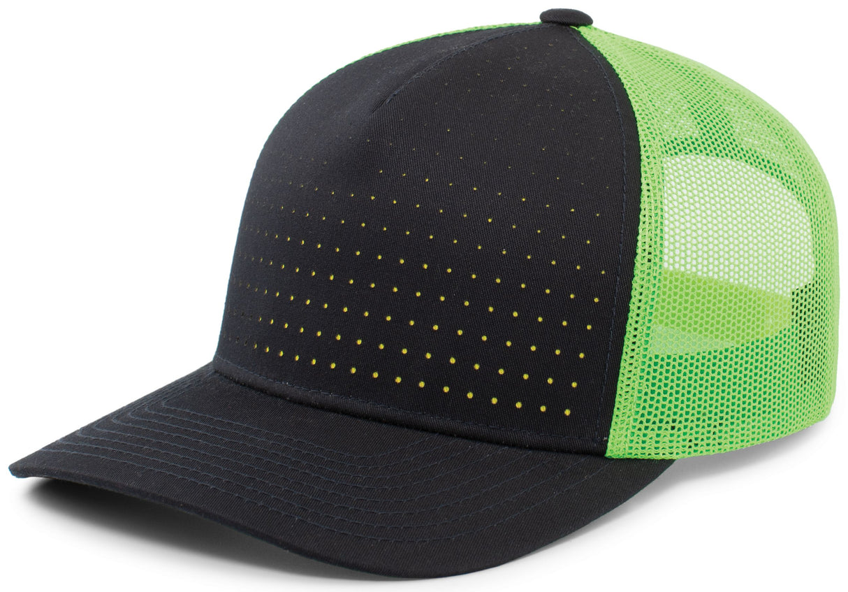 Pacific Headwear Perforated 5-Panel Trucker Snapback Cap 105P