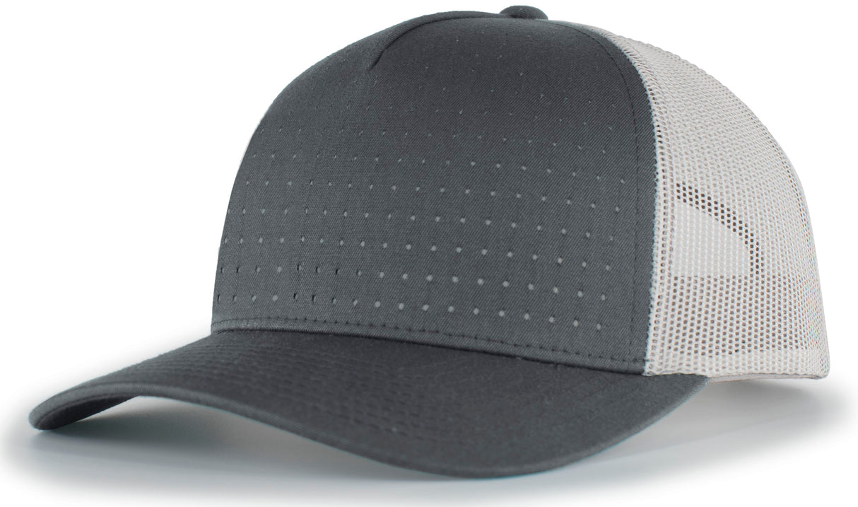 Pacific Headwear Perforated 5-Panel Trucker Snapback Cap 105P
