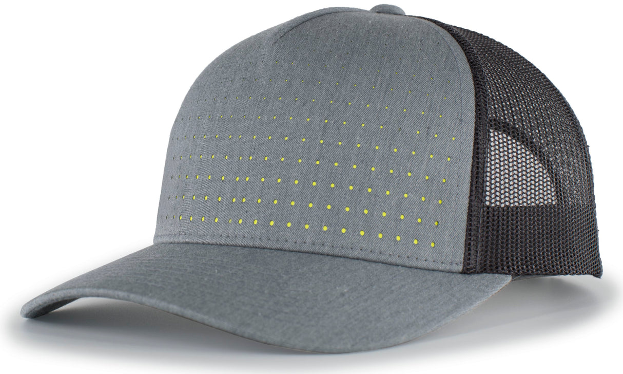 Pacific Headwear Perforated 5-Panel Trucker Snapback Cap 105P