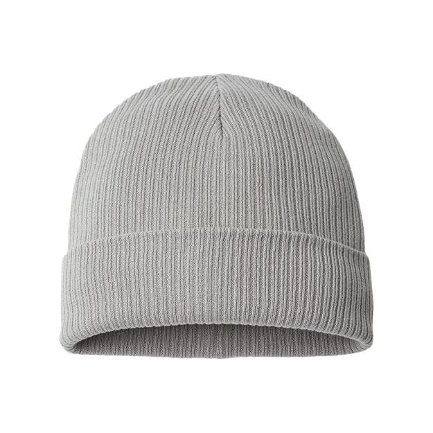 Atlantis Headwear Sustainable Cuffed Beanie - Atlantis Headwear NELSON Atlantis Headwear Light Grey One Size
