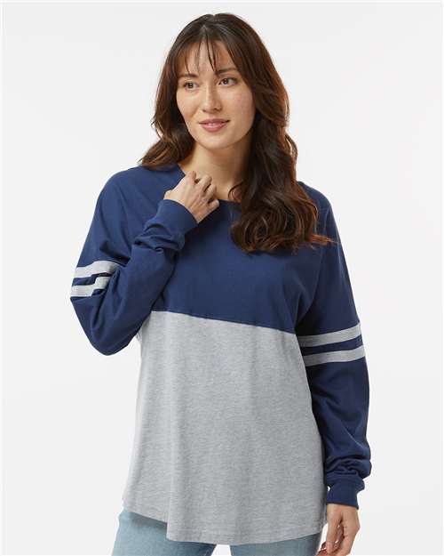 Boxercraft Women's Pom Pom Long Sleeve Jersey T-Shirt - Boxercraft BW3514